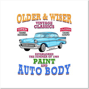 Older & Wiser Autobody Classic Car Hot Rod Novelty Gift Posters and Art
